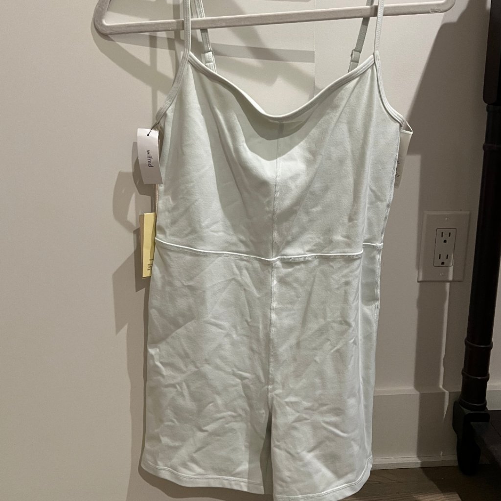 Aritzia Light Mint Green Spaghetti Strap Romper